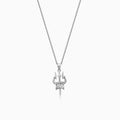 SIlver Trishul Pandant design with chain for men