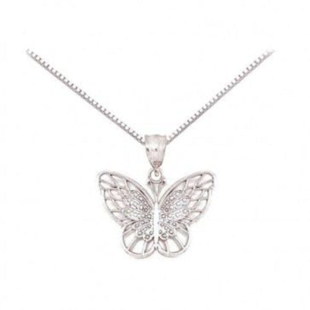 Silver Butterfly Chain Necklace