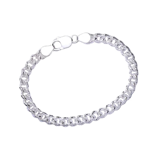 925 Sterling Silver Sparkle Chain Bracelt For Men