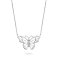 925 Sterling Diamond SIlver Butterfly Necklace