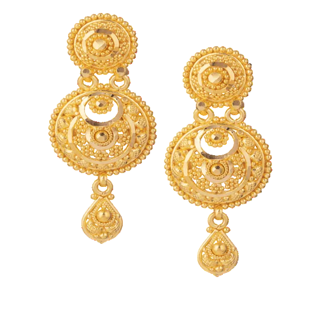Bridal Gold Drop Earrings