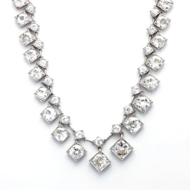 Antique Silver Diamond Necklace
