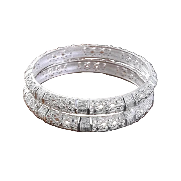 Elegant Silver Bridal Bangles