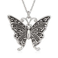 Silver Butterfly Necklace Vintage Design